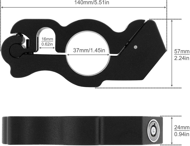 Windance 2Pack Heavy Duty Motorcycle Anti Theft Handlebar Throttle Security Lock Front Brake Lever Lock on Dirt Bike Moped Scooter ATV (Black) - Image 5